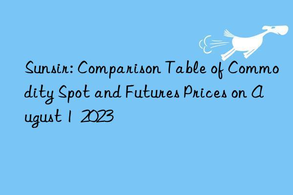 Sunsir: Comparison Table of Commodity Spot and Futures Prices on August 1 2023