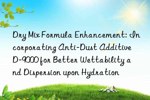 Dry Mix Formula Enhancement: Incorporating Anti-Dust Additive D-9000 for Better Wettability and Dispersion upon Hydration