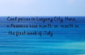 Coal prices in Luoyang City  Henan Province rose month-on-month in the first week of July