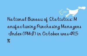 National Bureau of Statistics: Manufacturing Purchasing Managers Index (PMI) in October was 49.5%
