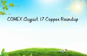 COMEX August 17 Copper Roundup