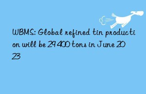 WBMS: Global refined tin production will be 29 400 tons in June 2023