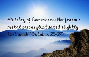 Ministry of Commerce: Nonferrous metal prices fluctuated slightly last week (October 23-29)