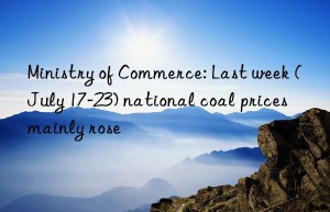 Ministry of Commerce: Last week (July 17-23) national coal prices mainly rose