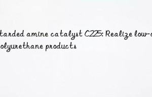 Retarded amine catalyst C225: Realize low-odor polyurethane products