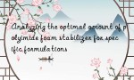 Analyzing the optimal amount of polyimide foam stabilizer for specific formulations