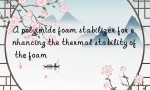 A polyimide foam stabilizer for enhancing the thermal stability of the foam
