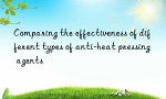 Comparing the effectiveness of different types of anti-heat pressing agents