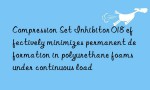 Compression Set Inhibitor 018 effectively minimizes permanent deformation in polyurethane foams under continuous load