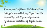 The impact of Resin Solutions Specialty Co-crosslinking Agent on the viscosity, pot life, and processing characteristics of liquid resins